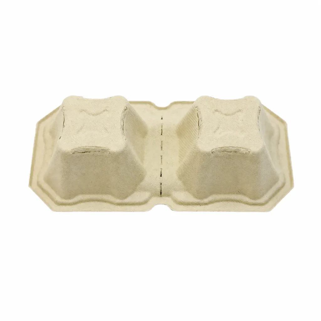 Bottom view of premium tearable 2-cup carrier