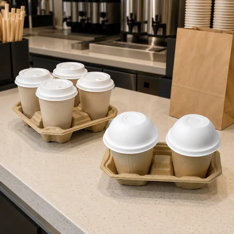 Molded pulp packaging solutions for beverage and coffee brands