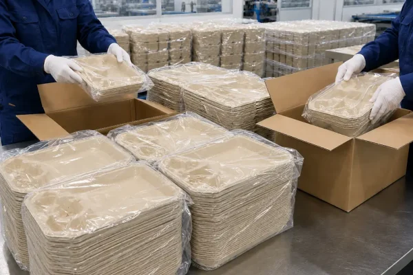 Molded pulp food container production and forming process