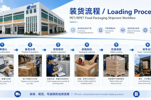 yihao-pet-rpet-food-packaging-loading-process-infographic.webp